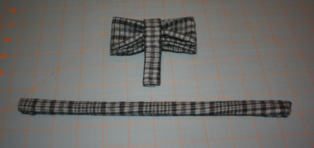 neck band complete and ready to be glued on to separate bow tie section